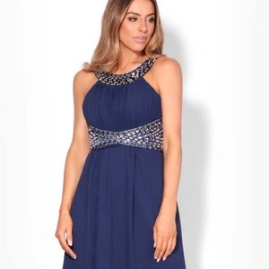 Krisp Diamante Empire Dress